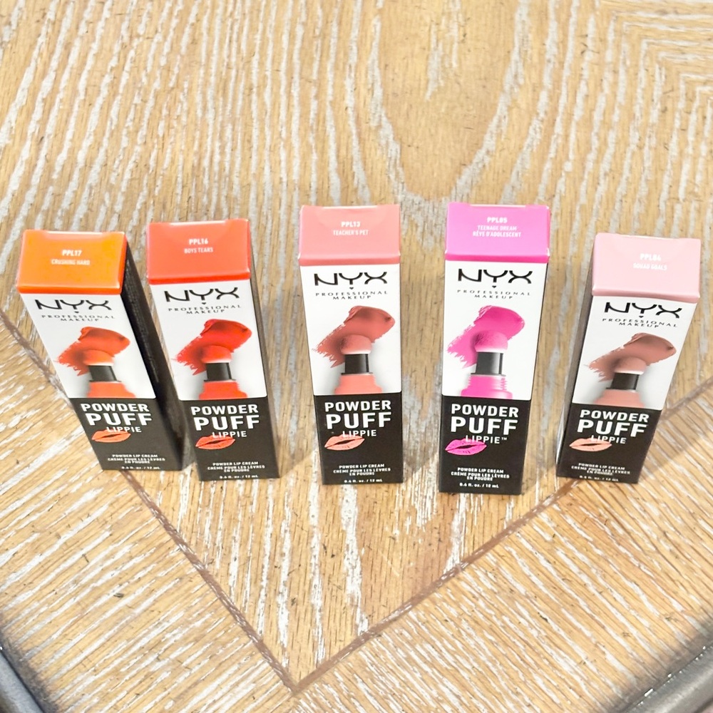 5 for $29 NYX Powder Puff Lippie 5pc Bundle Lip Cream Set NEW - Picture 2 of 4